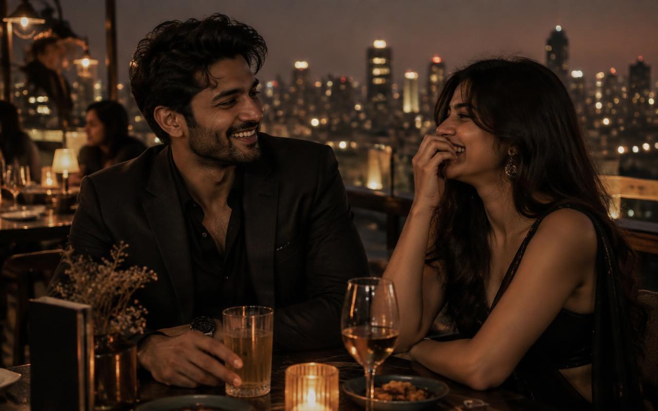 Confident man on a relaxed evening date